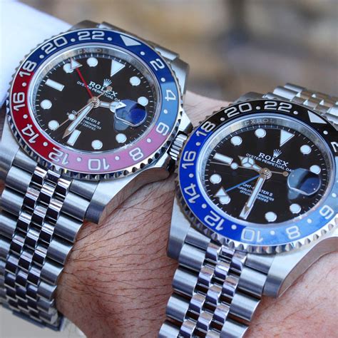 rolex gmt batman vs pepsi